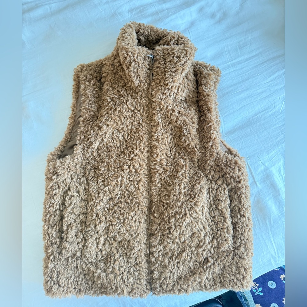 COS Tan Sherpa Vest